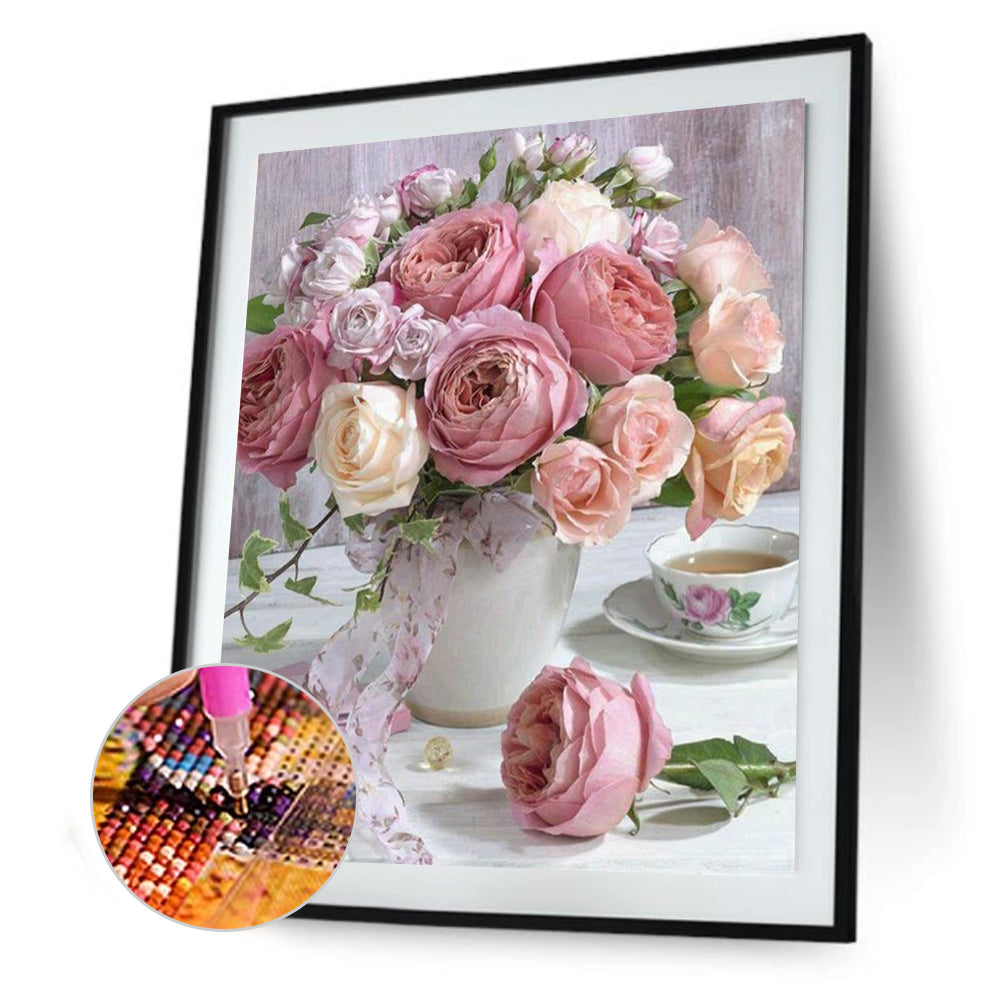 Rose Flower Bouquet - Full Square Drill Diamond Painting 40*50CM