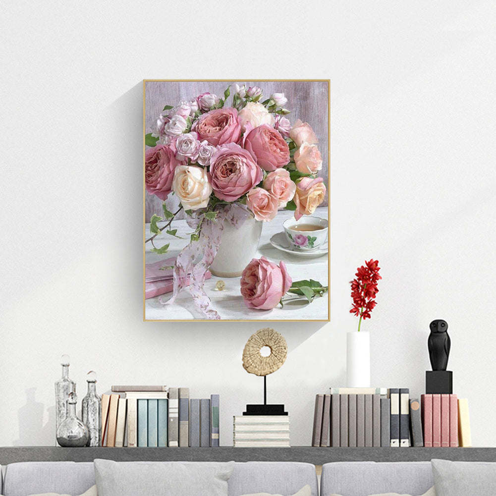 Rose Flower Bouquet - Full Square Drill Diamond Painting 40*50CM