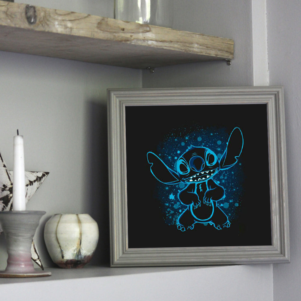 Disney Animated Stitch - Stitch Silhouette - Full Square Drill Diamond Painting 30*30CM