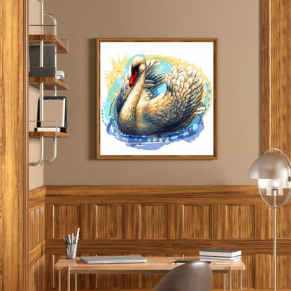 Swan - Full Round Drill Diamond Painting 30*30CM