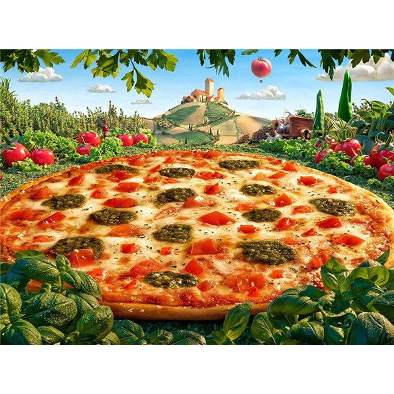 Big Pizza - Full Round Drill Diamond Painting 40*30CM