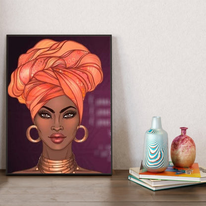 Black Women - Full Round Drill Diamond Painting 30*40CM