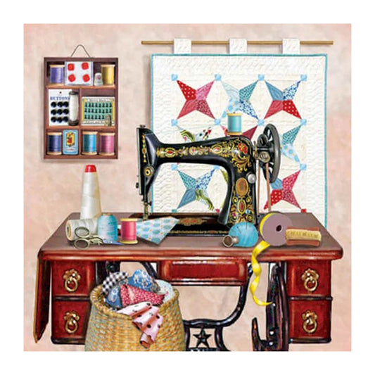 Sewing Machine - Full Round Drill Diamond Painting 50*50CM