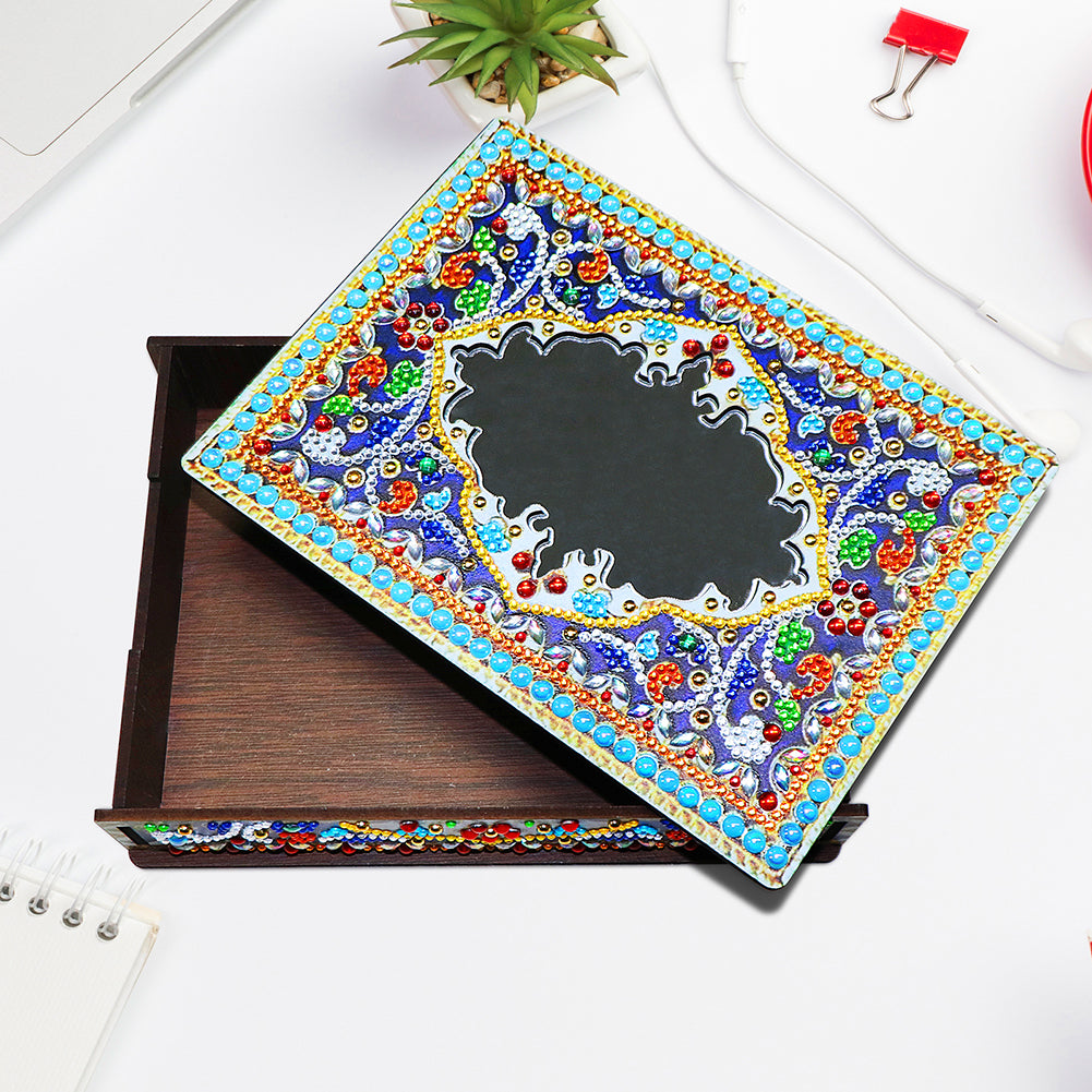 Classic Mandala Style Storage Box Fragmented Ornament Cosmetics Collection