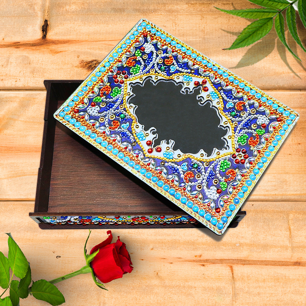 Classic Mandala Style Storage Box Fragmented Ornament Cosmetics Collection
