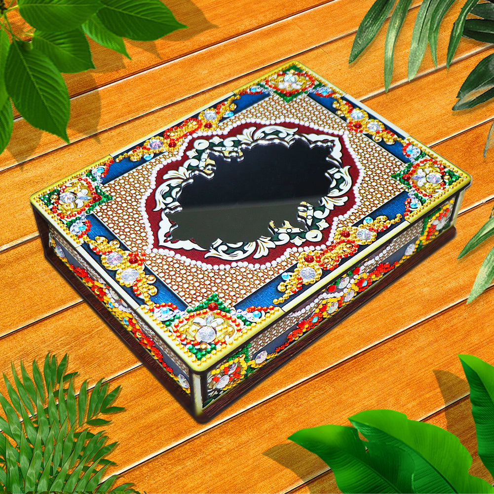 Classic Mandala Style Storage Box Fragmented Ornament Cosmetics Collection