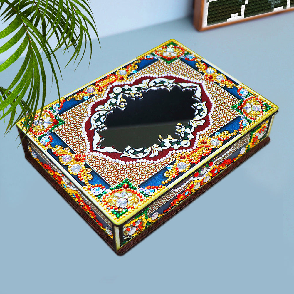 Classic Mandala Style Storage Box Fragmented Ornament Cosmetics Collection