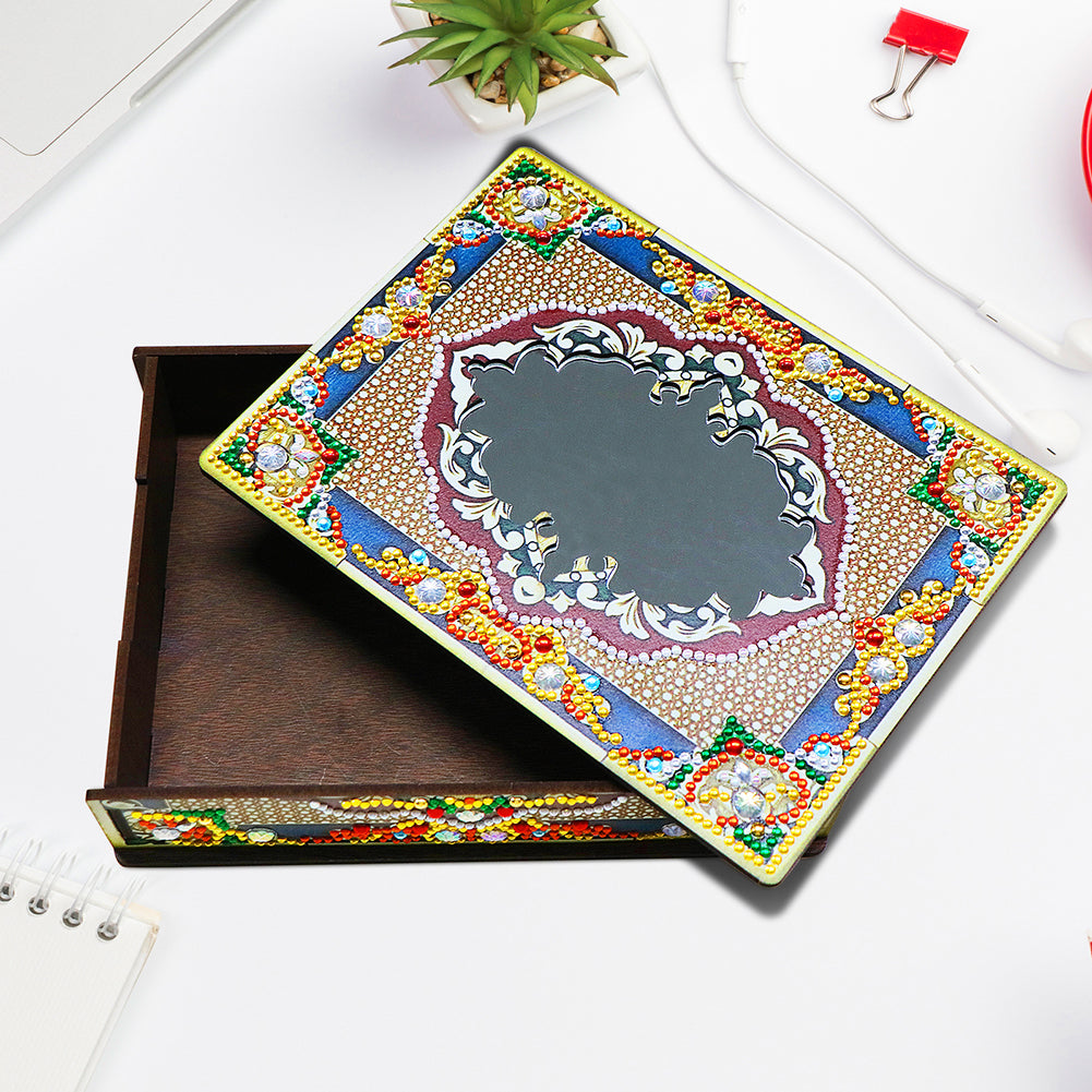 Classic Mandala Style Storage Box Fragmented Ornament Cosmetics Collection