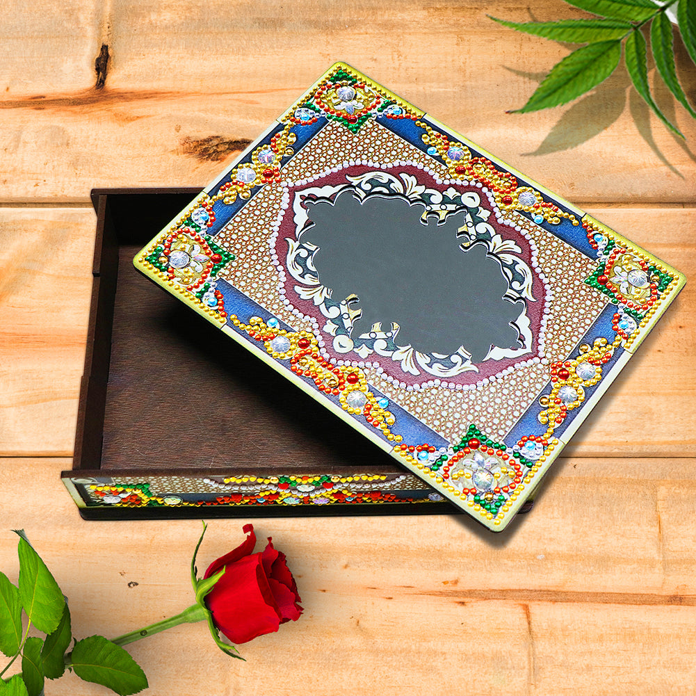 Classic Mandala Style Storage Box Fragmented Ornament Cosmetics Collection
