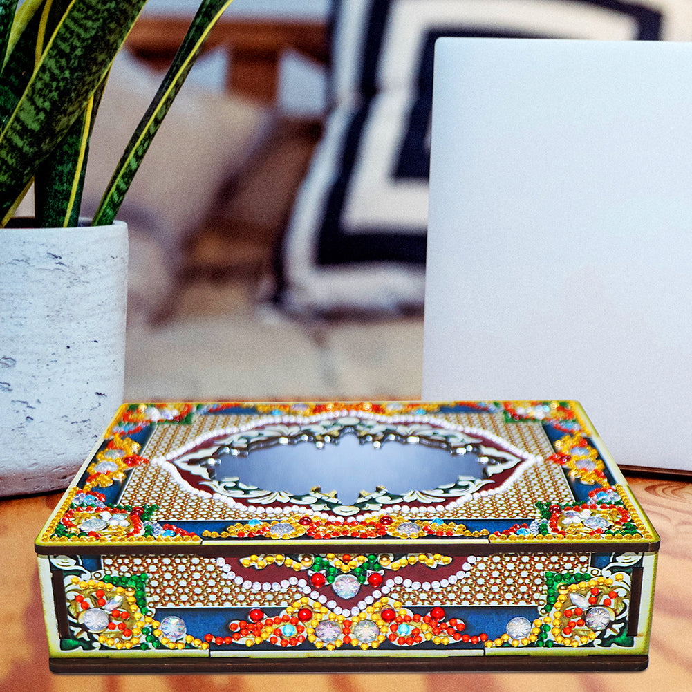 Classic Mandala Style Storage Box Fragmented Ornament Cosmetics Collection