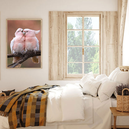 Pink Parrot - Full Round Drill Diamond Painting 30*40CM