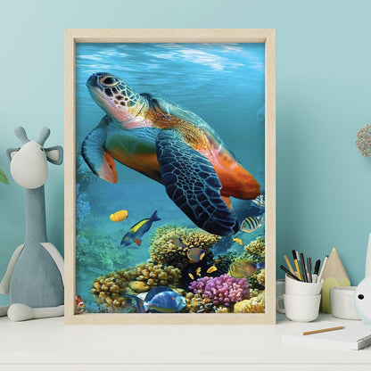 Sea ??Turtle - Full Round Drill Diamond Painting 30*40CM