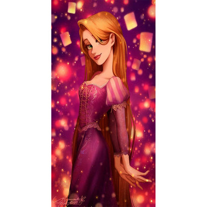 Long Hair Princess - Full Round Drill Diamond Painting 30*70CM