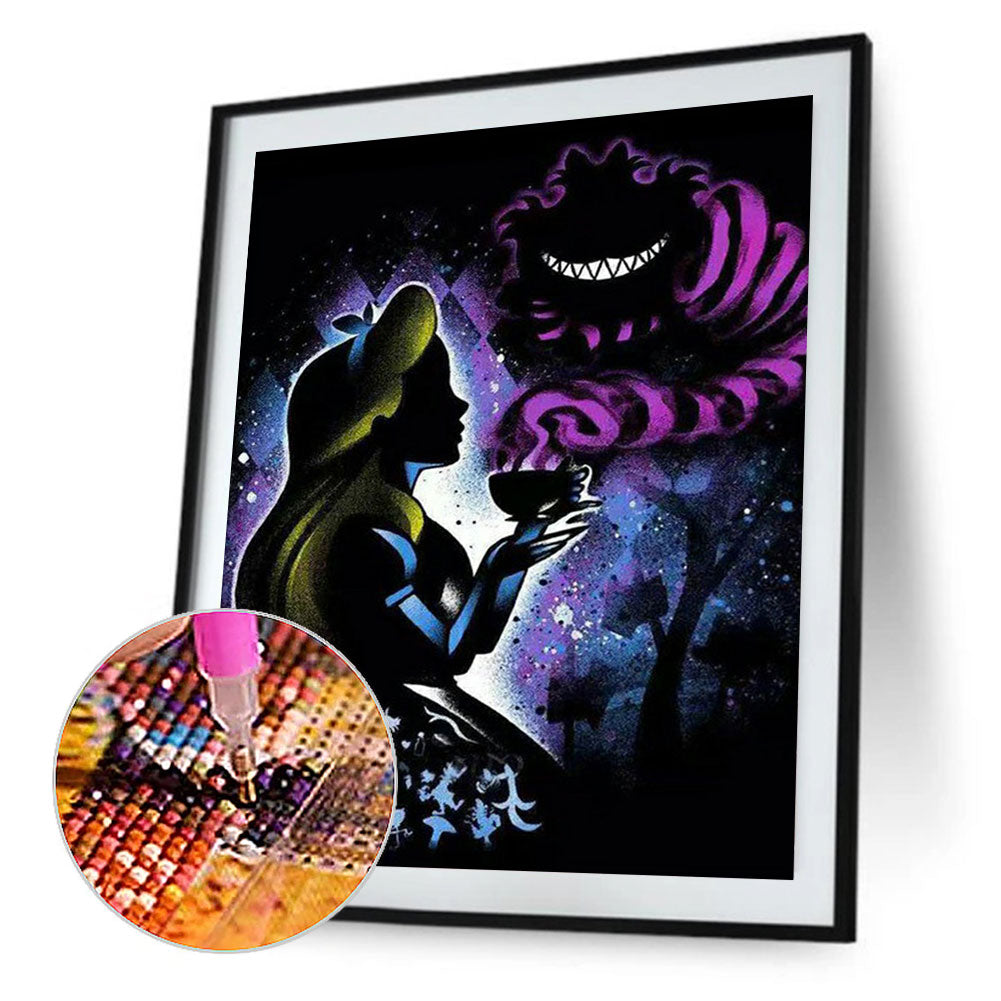 Disney Princess Silhouette - Full Round Drill Diamond Painting 50*60CM