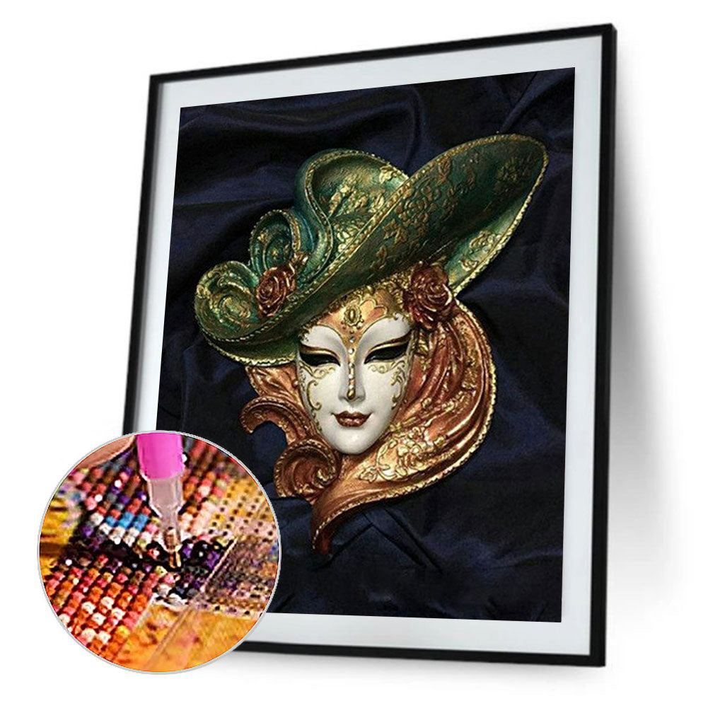 Mask Woman - Full Round Drill Diamond Painting 40*50CM