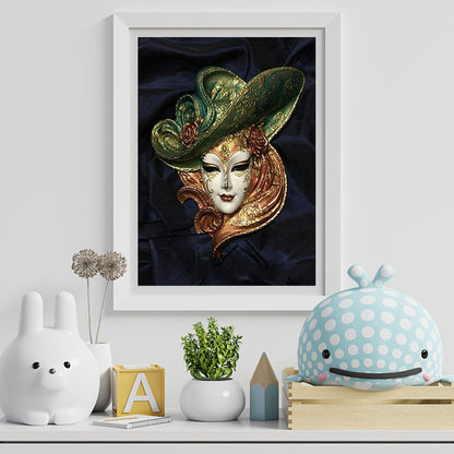 Mask Woman - Full Round Drill Diamond Painting 40*50CM