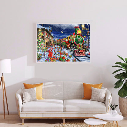 Christmas Train - Full Round Drill Diamond Painting 50*40CM