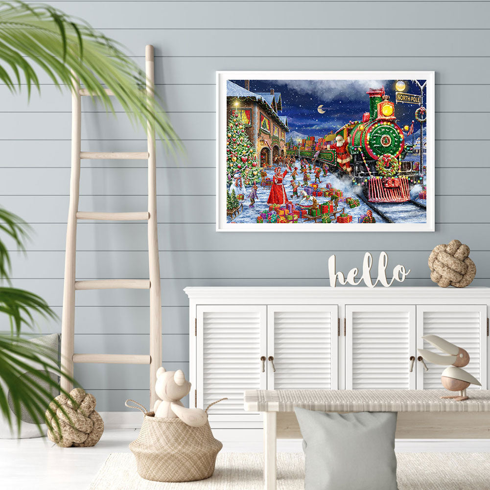 Christmas Train - Full Round Drill Diamond Painting 50*40CM