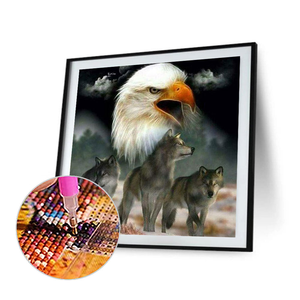 Wolf And Eagle - Full Square Drill Diamond Painting 40*40CM