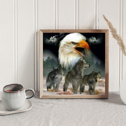 Wolf And Eagle - Full Square Drill Diamond Painting 40*40CM