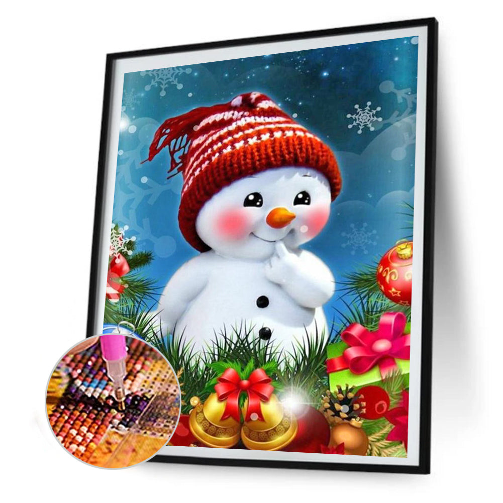 Christmas Snowman - Full Round Drill Diamond Painting 40*50CM