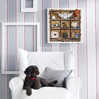 Harry Potter Witch Broom Hat - Full Round Drill Diamond Painting 40*40CM