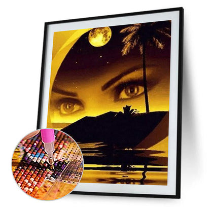 Woman'S Eyes - Full Round Drill Diamond Painting 40*50CM