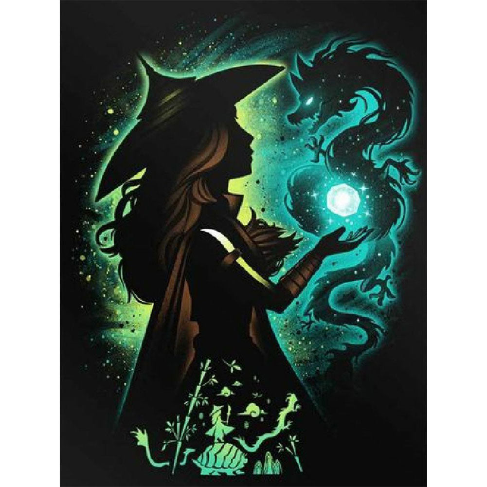 Princess Dragon Knight Abstract - Full Round Drill Diamond Painting 50*60CM