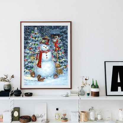 Christmas Snowman - Full Round Drill Diamond Painting 50*60CM