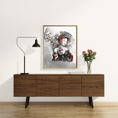 Japanese Geisha - Full Round Drill Diamond Painting 30*40CM