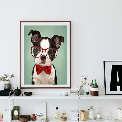Bulldog Dog - Full Round Drill Diamond Painting 30*40CM