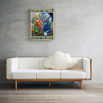 Big Eyes Doll English Poster Painting - Full Round Drill Diamond Painting 40*50CM