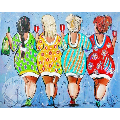 Back View Of Fat Woman - Full Round Drill Diamond Painting 60*50CM