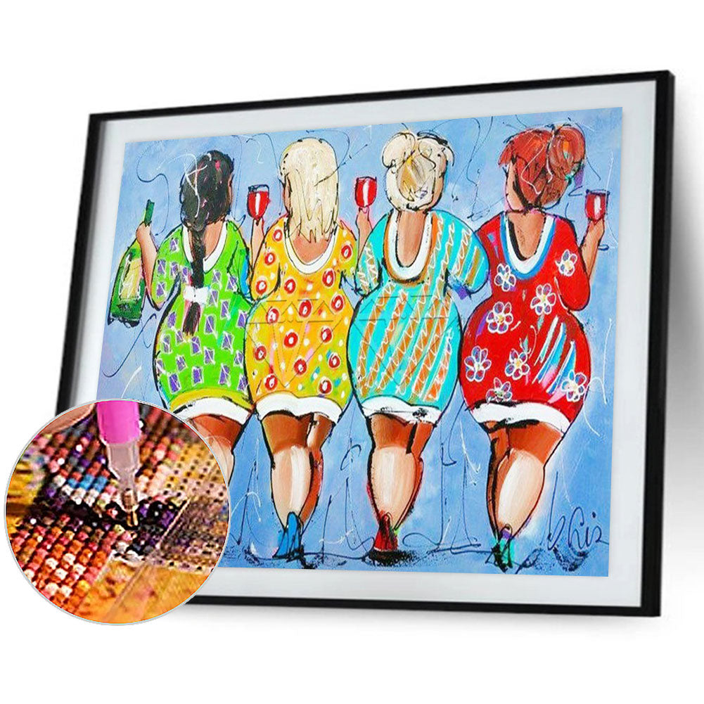 Back View Of Fat Woman - Full Round Drill Diamond Painting 60*50CM