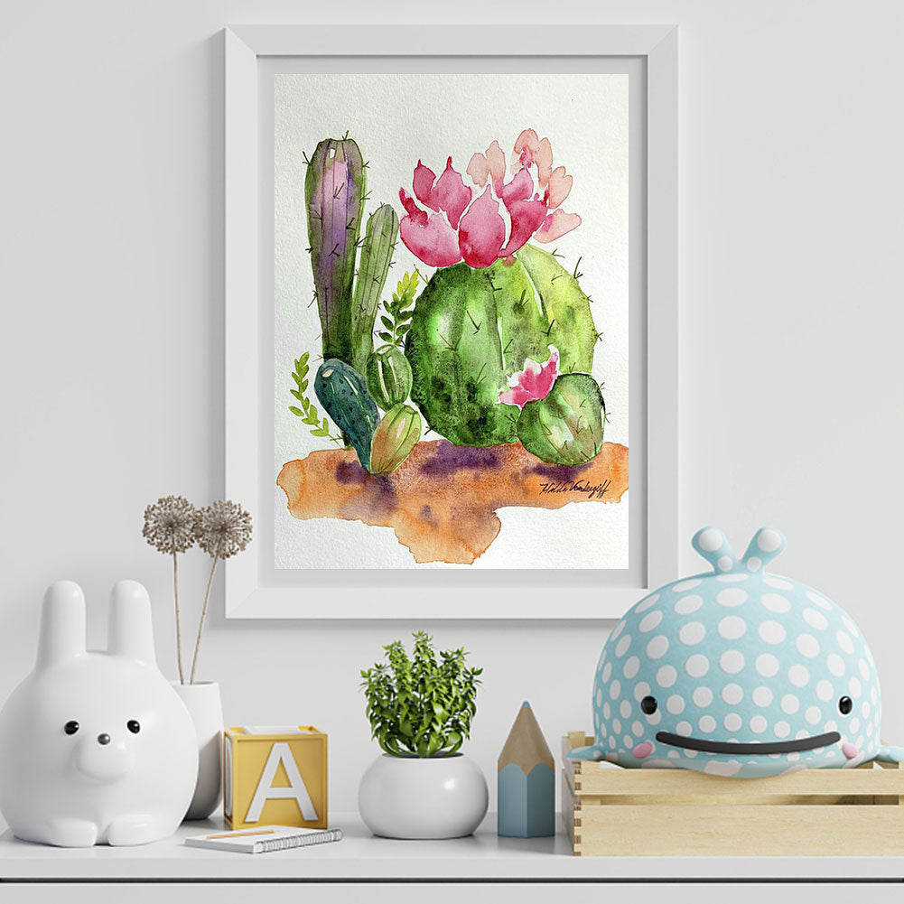 Cactus - Full Round Drill Diamond Painting 30*40CM