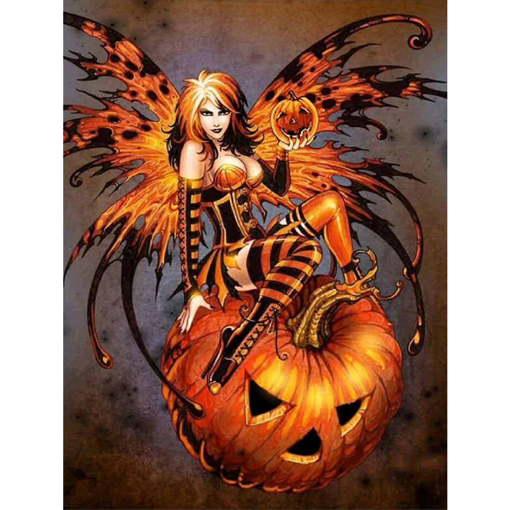 Halloween Fairy - Full Round Drill Diamond Painting 30*40CM