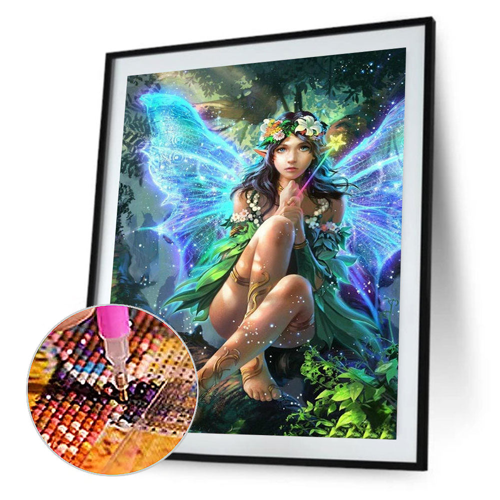 Butterfly Fairy - Full Round Drill Diamond Painting 30*40CM