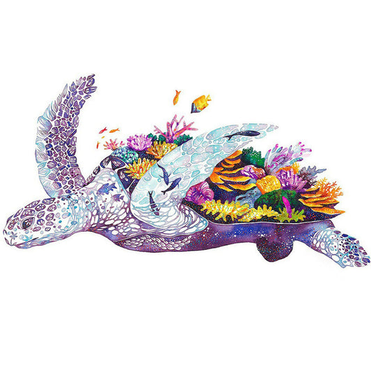 Turtle In Flower - Full Square Drill Diamond Painting 60*50CM