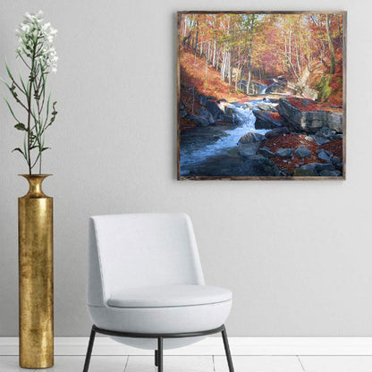 Mountain Stream - Full Round Drill Diamond Painting 40*40CM