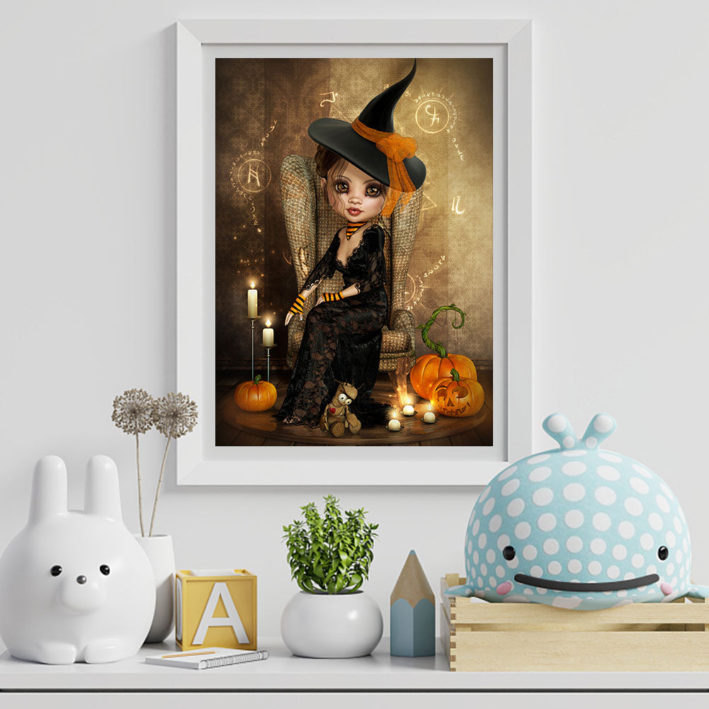 Halloween Cartoon Doll - Full Round Drill Diamond Painting 30*40CM