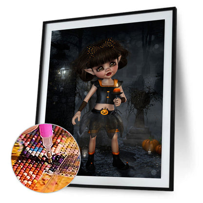 Halloween Cartoon Doll - Full Round Drill Diamond Painting 30*40CM