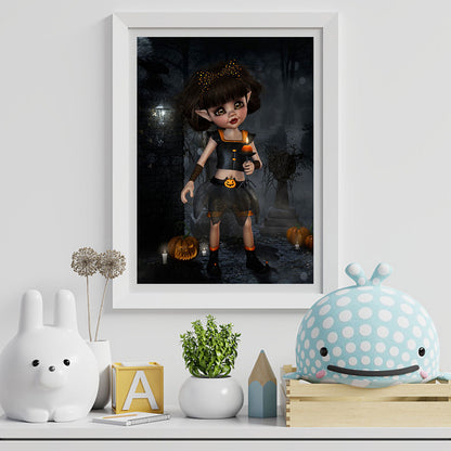 Halloween Cartoon Doll - Full Round Drill Diamond Painting 30*40CM