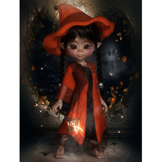 Halloween Cartoon Doll - Full Round Drill Diamond Painting 30*40CM