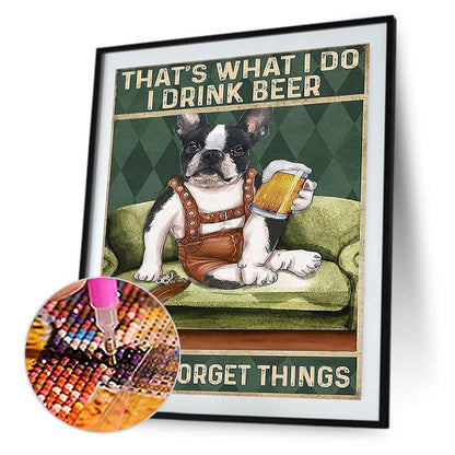 Fighting With Beer - Full Round Drill Diamond Painting 40*50CM