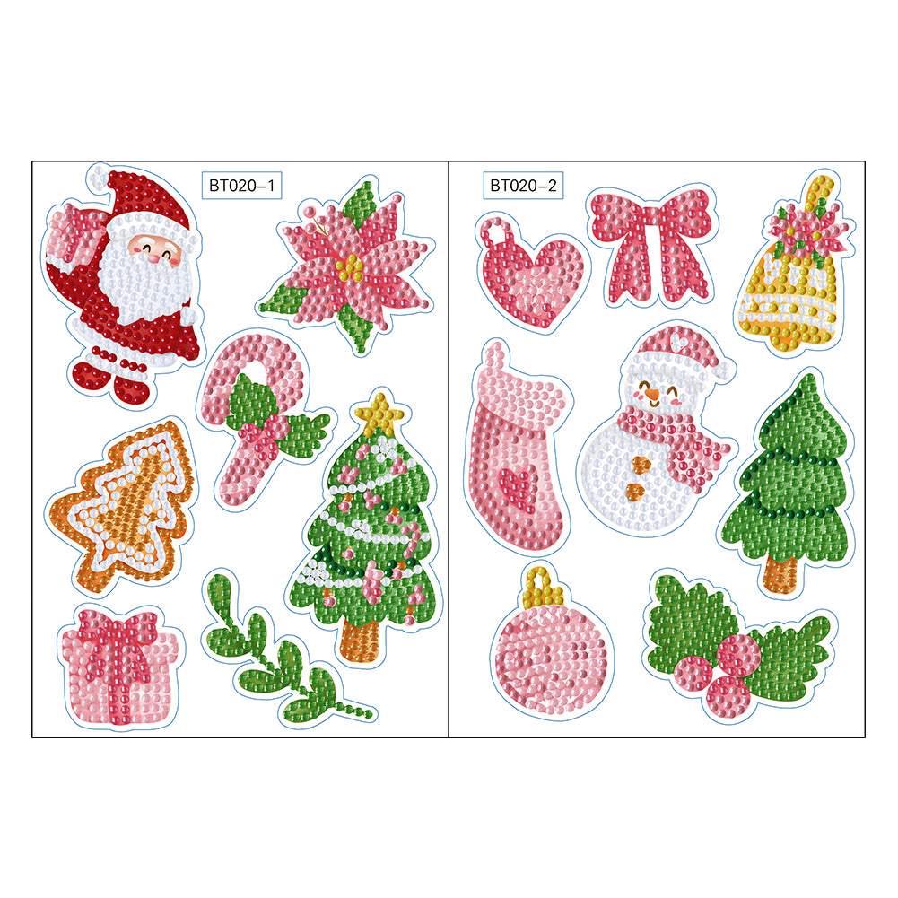 5D DIY Christmas Diamond Sticker Crafts Decor for Birthday Holiday Greeting Card