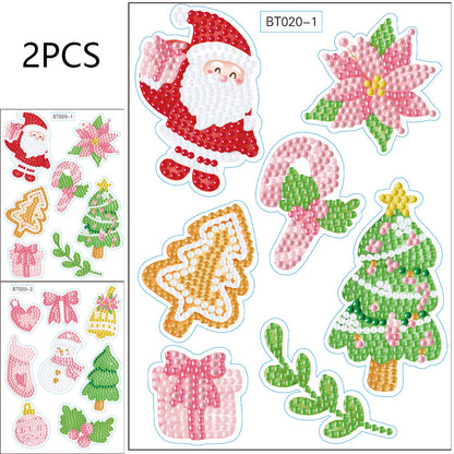 5D DIY Christmas Diamond Sticker Crafts Decor for Birthday Holiday Greeting Card