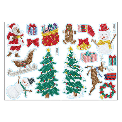 5D DIY Christmas Diamond Sticker Crafts Decor for Birthday Holiday Greeting Card