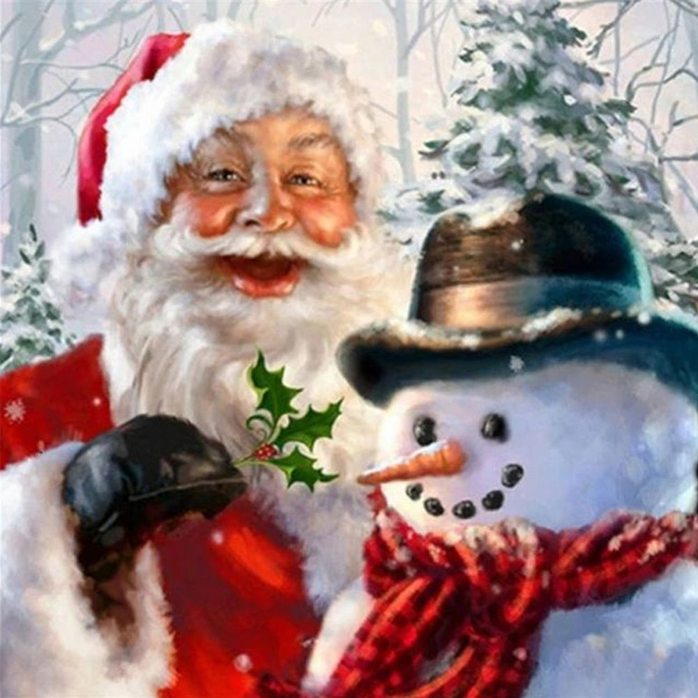 Santa And Snowman - Full Square Drill Diamond Painting 30*30CM