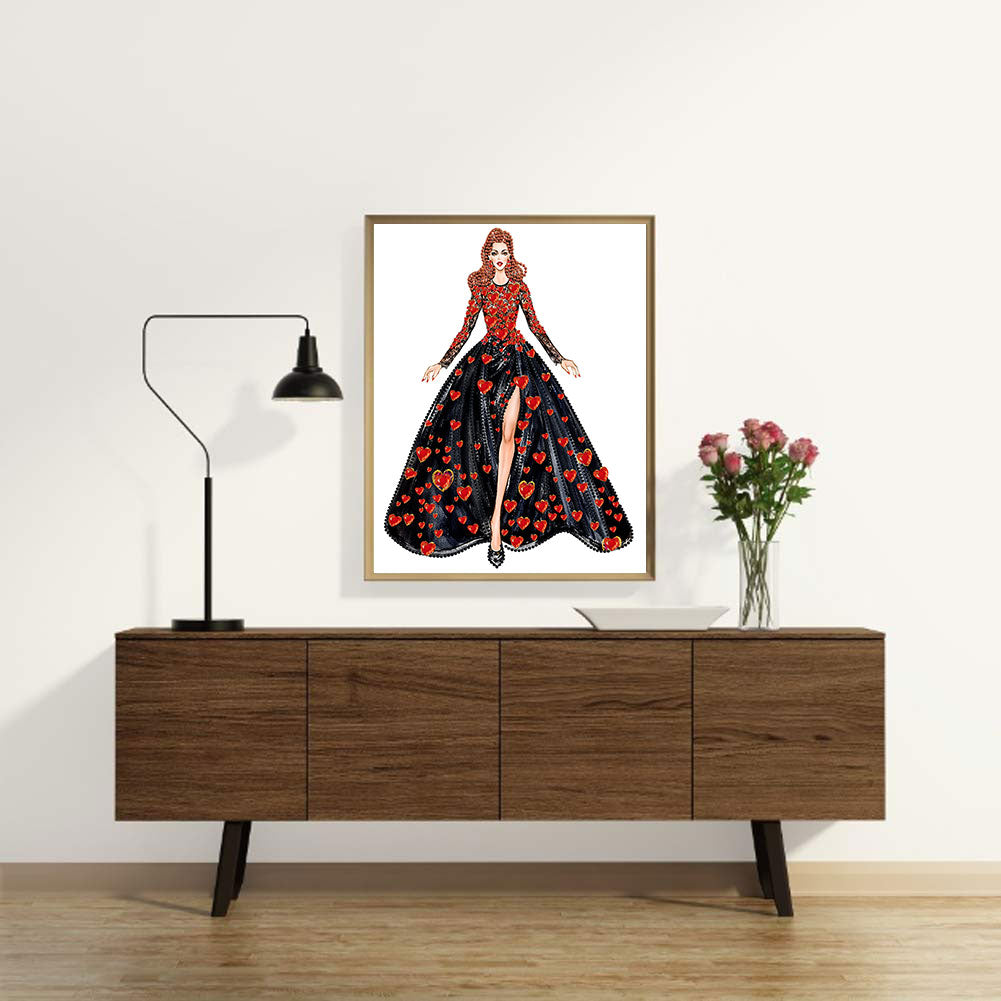 Fashion Lady - Special Shaped Drill Diamond Paiting 30*40CM