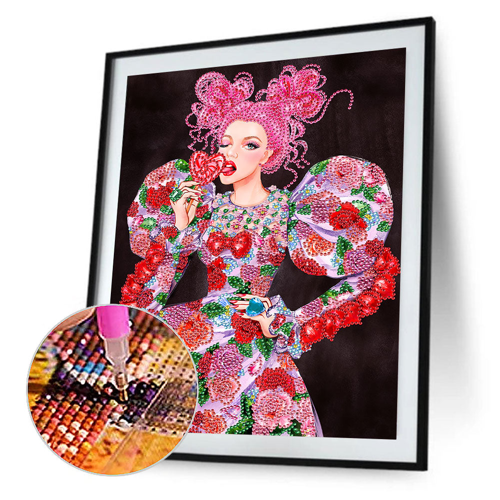 Fashion Lady - Special Shaped Drill Diamond Paiting 30*40CM